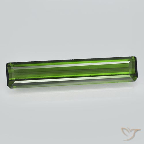 1.94ct 자연스러운 흙빛 녹색 전기석, 에메랄드 컷, VVS-VS