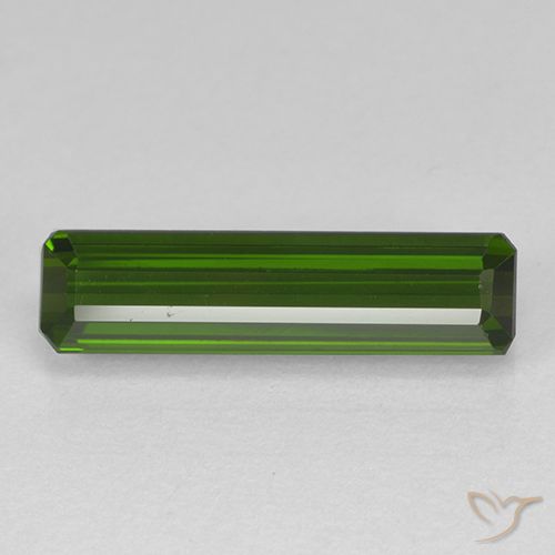 2.16ct 자연스러운 포레스트 그린 전기석, 에메랄드 컷, VVS
