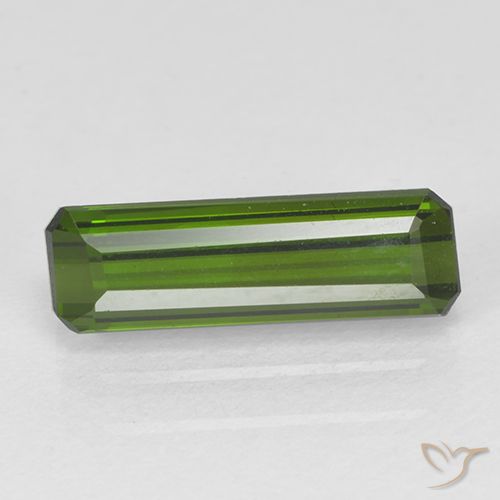 1.34ct 자연스러운 딥그린 전기석, 에메랄드 컷, VVS