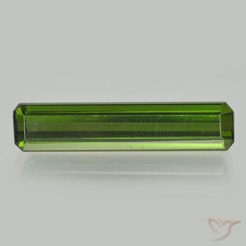 2.02ct 자연스러운 짙은 녹색 전기석, 에메랄드 컷, VVS-VS