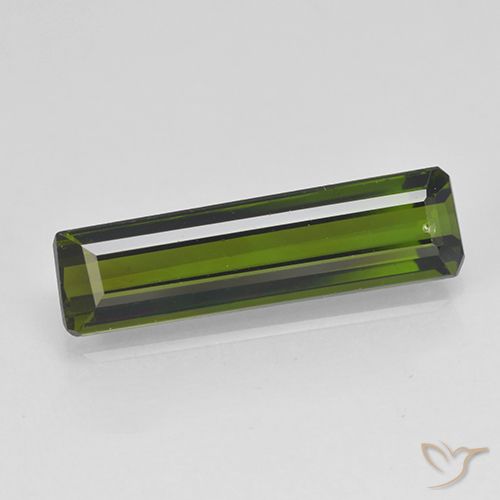 1.59ct 자연스러운 딥그린 전기석, 에메랄드 컷, VS