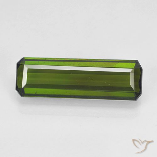 2.18ct 자연스러운 해초 녹색 전기석, 에메랄드 컷, VVS-VS