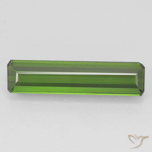 1.92ct 자연스러운 짙은 녹색 전기석, 에메랄드 컷, VVS-VS