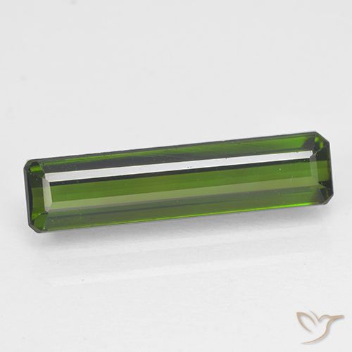 2.17ct 자연스러운 해초 녹색 전기석, 에메랄드 컷, VVS-VS