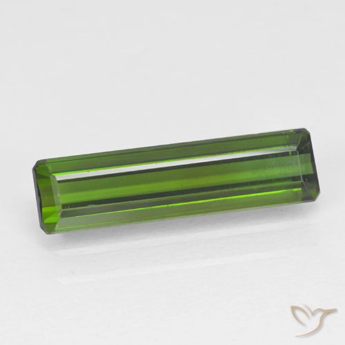 1.68ct 자연스러운 짙은 녹색 전기석, 에메랄드 컷, VVS-VS