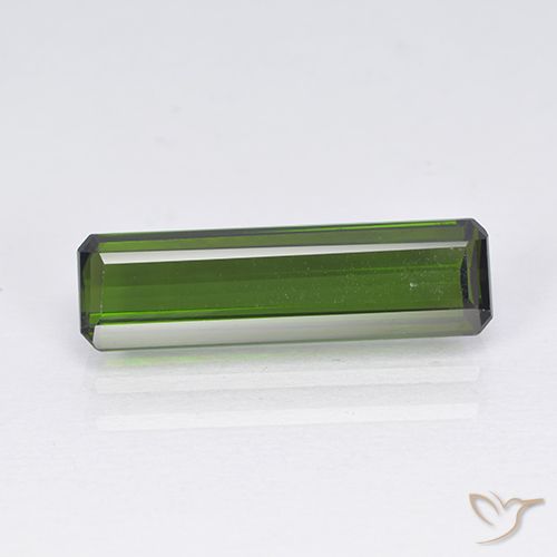 2.55ct 자연스러운 해초 녹색 전기석, 에메랄드 컷, VVS-VS