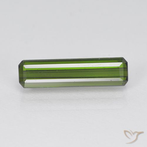 1.77ct 자연스러운 해초 녹색 전기석, 에메랄드 컷, VVS