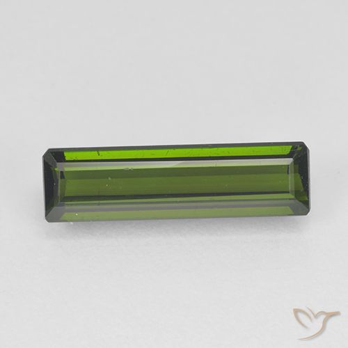1.55ct 자연스러운 해초 녹색 전기석, 에메랄드 컷, VVS-VS