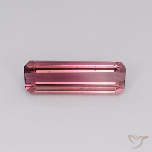 2.18ct 자연스러운 딥 핑크 전기석, 에메랄드 컷, VVS-VS