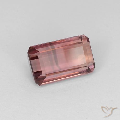 2.16ct 자연스러운 인텐스 핑크 전기석, 에메랄드 컷, VVS-VS