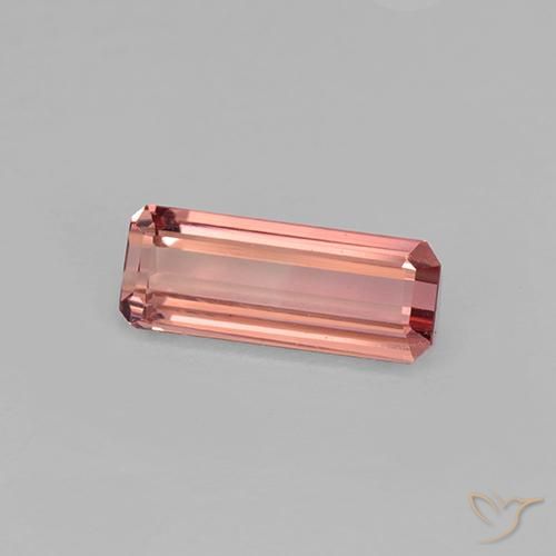 0.93ct 자연스러운 붉은빛이 도는 핑크 전기석, 에메랄드 컷, VVS-VS