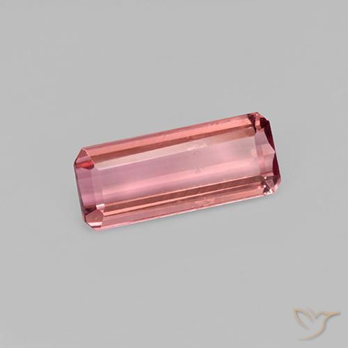 0.93ct 자연스러운 로즈우드 핑크 전기석, 에메랄드 컷, VVS-VS