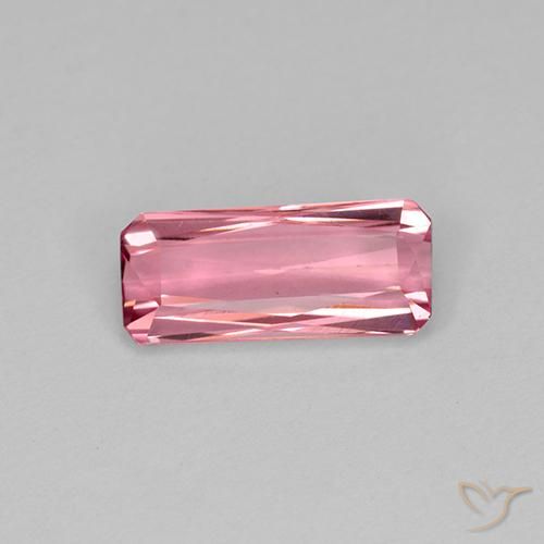 1.55ct 자연스러운 인텐스 핑크 전기석, 에메랄드 컷, VVS-VS