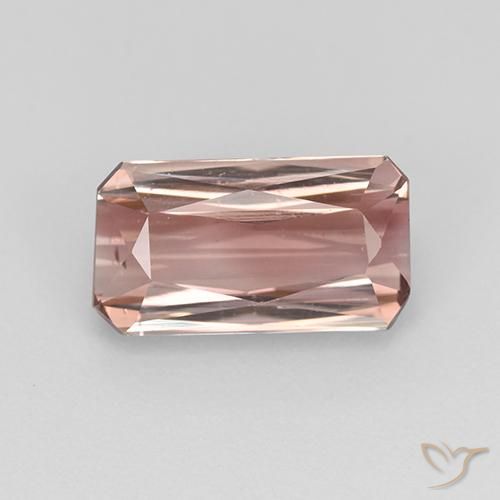1.84ct 자연스러운 오렌지 핑크 전기석, 에메랄드 컷, VS