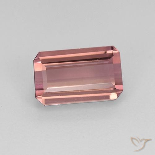 1.14ct 자연스러운 미디엄 핑크 전기석, 에메랄드 컷, VVS-VS