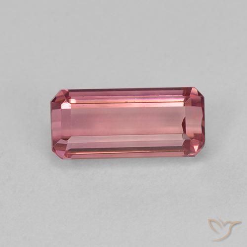 1.03ct 자연스러운 오렌지 핑크 전기석, 에메랄드 컷, VVS-VS