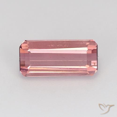 1.65ct 자연스러운 풍선껌 핑크 전기석, 에메랄드 컷, VVS-VS