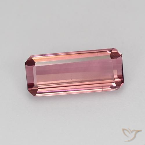 1.51ct 자연스러운 라이트 핑크 전기석, 에메랄드 컷, VVS