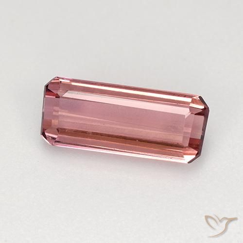 1.26ct 자연스러운 과일 펀치 레드 전기석, 에메랄드 컷, VVS