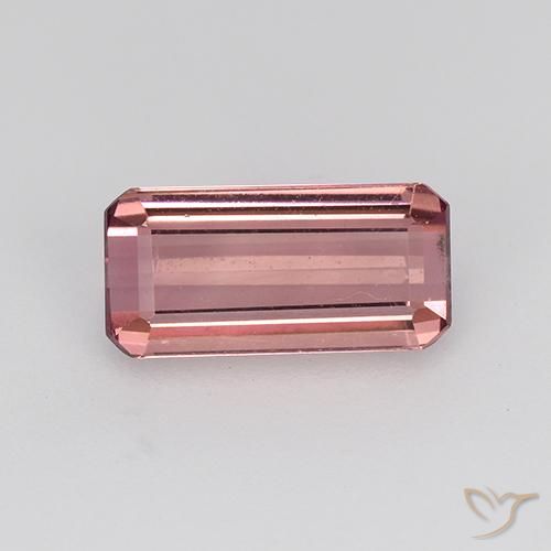 1.32ct 자연스러운 오렌지 핑크 전기석, 에메랄드 컷, VVS