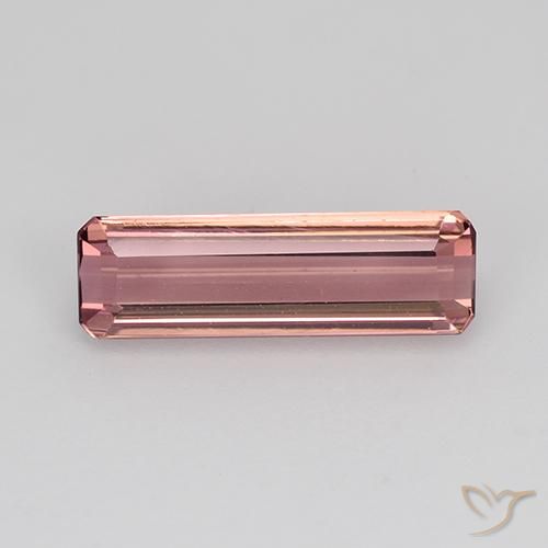 1.45ct 자연스러운 오렌지 핑크 전기석, 에메랄드 컷, VVS