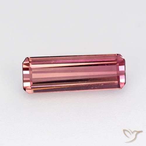 1.84ct 자연스러운 다크 핑크 전기석, 에메랄드 컷, VVS