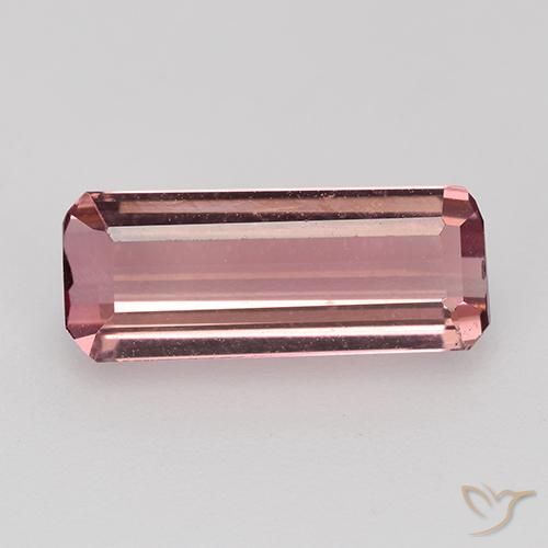 1.60ct 자연스러운 미디엄 핑크 전기석, 에메랄드 컷, VVS
