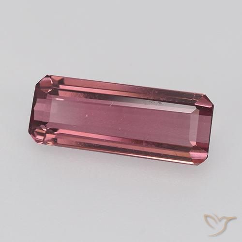 1.56ct 자연스러운 딥 마젠타 전기석, 에메랄드 컷, VVS