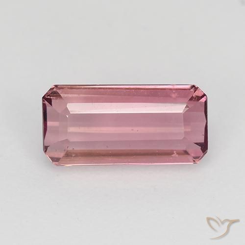 1.18ct 자연스러운 인텐스 핑크 전기석, 에메랄드 컷, VVS