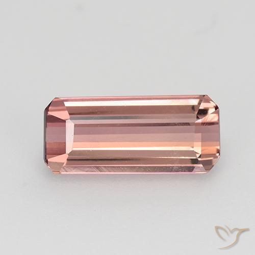 1.26ct 자연스러운 미디엄 핑크 전기석, 에메랄드 컷, VVS