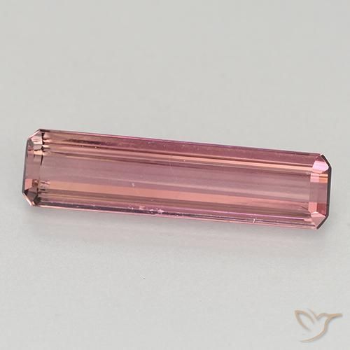 1.24ct 자연스러운 다크 핑크 전기석, 에메랄드 컷, VVS-VS