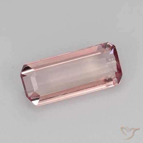 1.77ct 자연스러운 라이트 캔디 애플 레드 전기석, 에메랄드 컷, VVS-VS