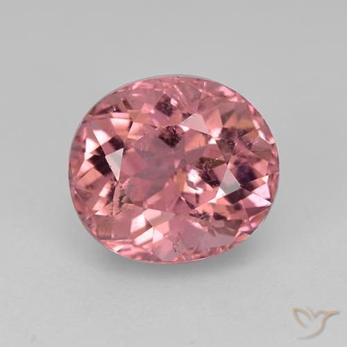 2.40ct 자연스러운 로즈 핑크 전기석, 타원형, VS