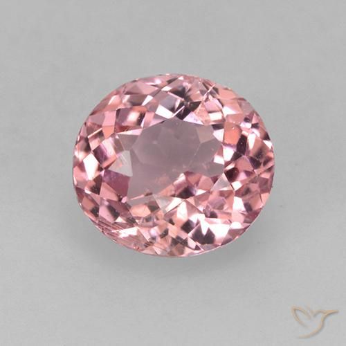 1.35ct 자연스러운 연분홍 풍선껌 전기석, 타원형, VS
