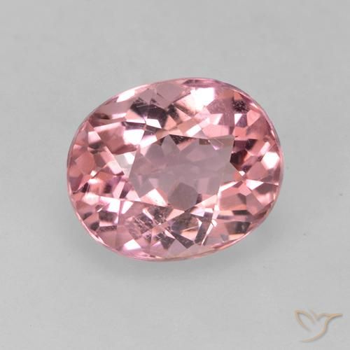 1.37ct 자연스러운 풍선껌 핑크 전기석, 타원형, VS