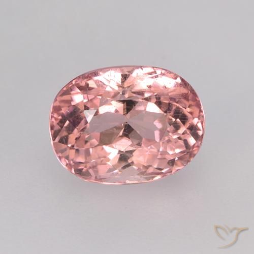 1.76ct 자연스러운 오렌지 핑크 전기석, 타원형, VS