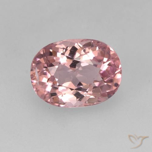 1.41ct 자연스러운 인텐스 핑크 전기석, 타원형, VS