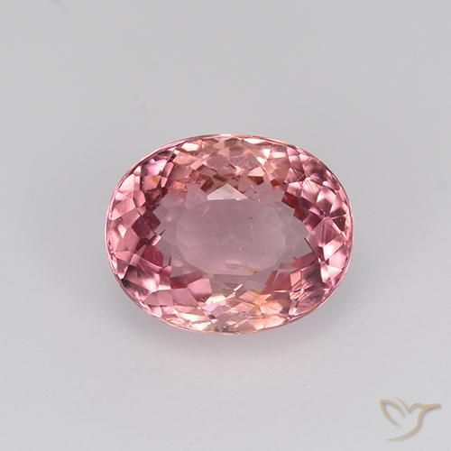 1.54ct 자연스러운 핫 핑크 전기석, 타원형, VVS-VS