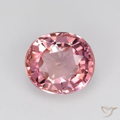 1.68ct 자연스러운 핫 핑크 전기석, 타원형, VVS-VS