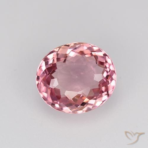 1.38ct 자연스러운 라이트 핫 핑크 전기석, 타원형, VVS-VS