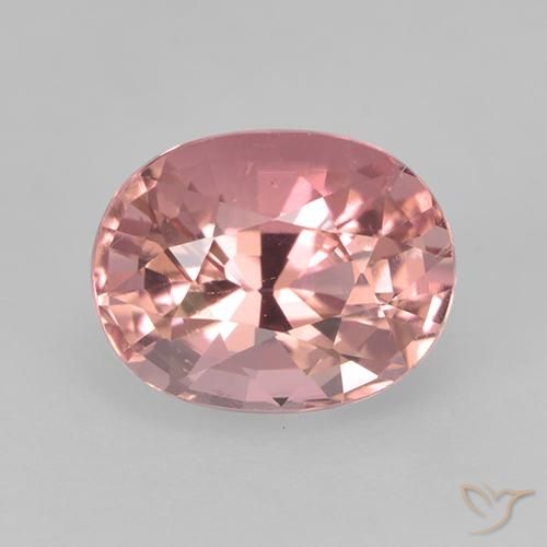 1.63ct 자연스러운 라이트 핑크 전기석, 타원형, VVS-VS