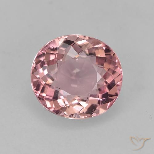 1.45ct 자연스러운 라이트 핑크 전기석, 타원형, VVS-VS