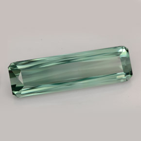 14.80캐럿 천연 블루 그린 투르말린, 에메랄드 컷, 28×8.2 mm, VS
