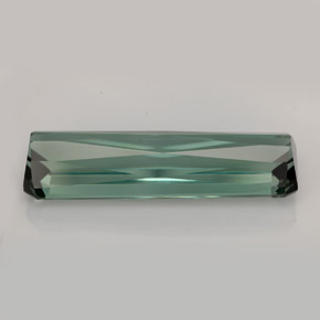 14.80캐럿 천연 블루 그린 투르말린, 에메랄드 컷, 28×8.2 mm, VS