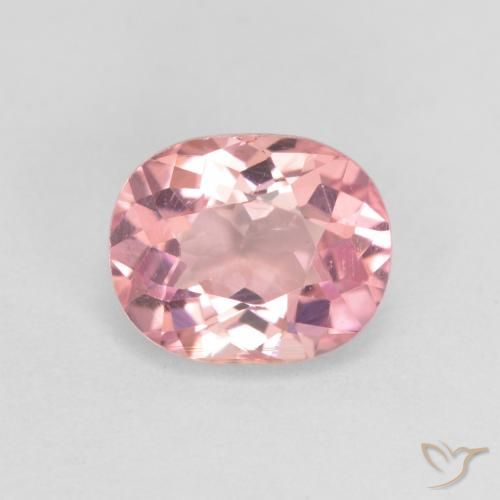 1.32ct 자연스러운 연분홍 풍선껌 전기석, 타원형, VVS-VS