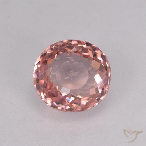 1.67ct 자연스러운 오렌지 핑크 전기석, 타원형, VVS-VS