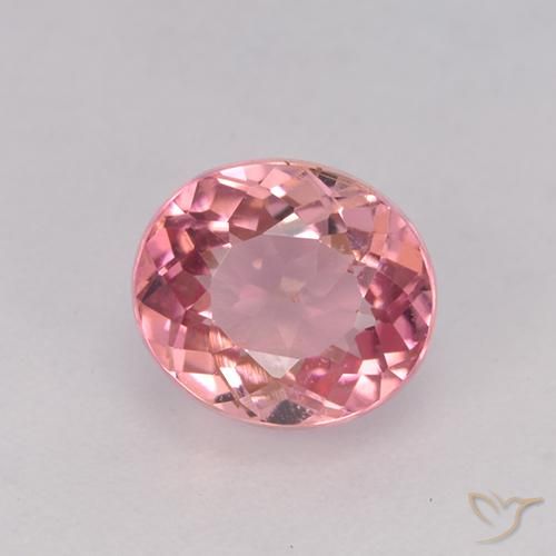 1.65ct 자연스러운 라이트 핑크 전기석, 타원형, VVS-VS