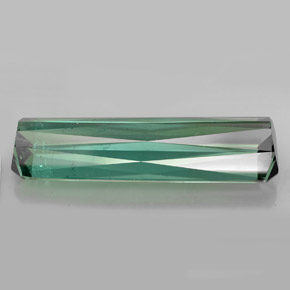 15.23캐럿 천연 블루 그린 투르말린, 에메랄드 컷, 28×8.7 mm, VS-SI