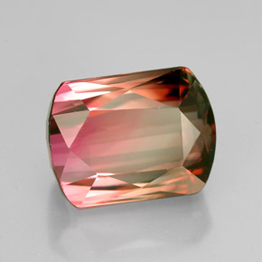5.27캐럿 천연 멀티컬러 투르말린, 멋진 모양, 10.7×8.2 mm, VVS