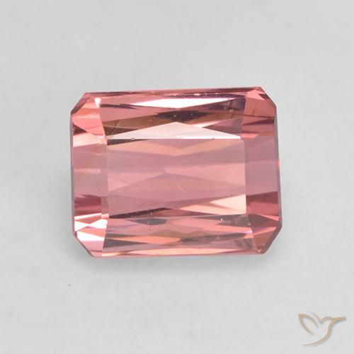 1.43ct 자연스러운 미디엄 핑크 전기석, 에메랄드 컷, VVS-VS